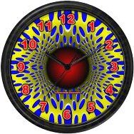 Blue Optical Illusion Clock
