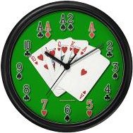 Green Royal Flush Clock